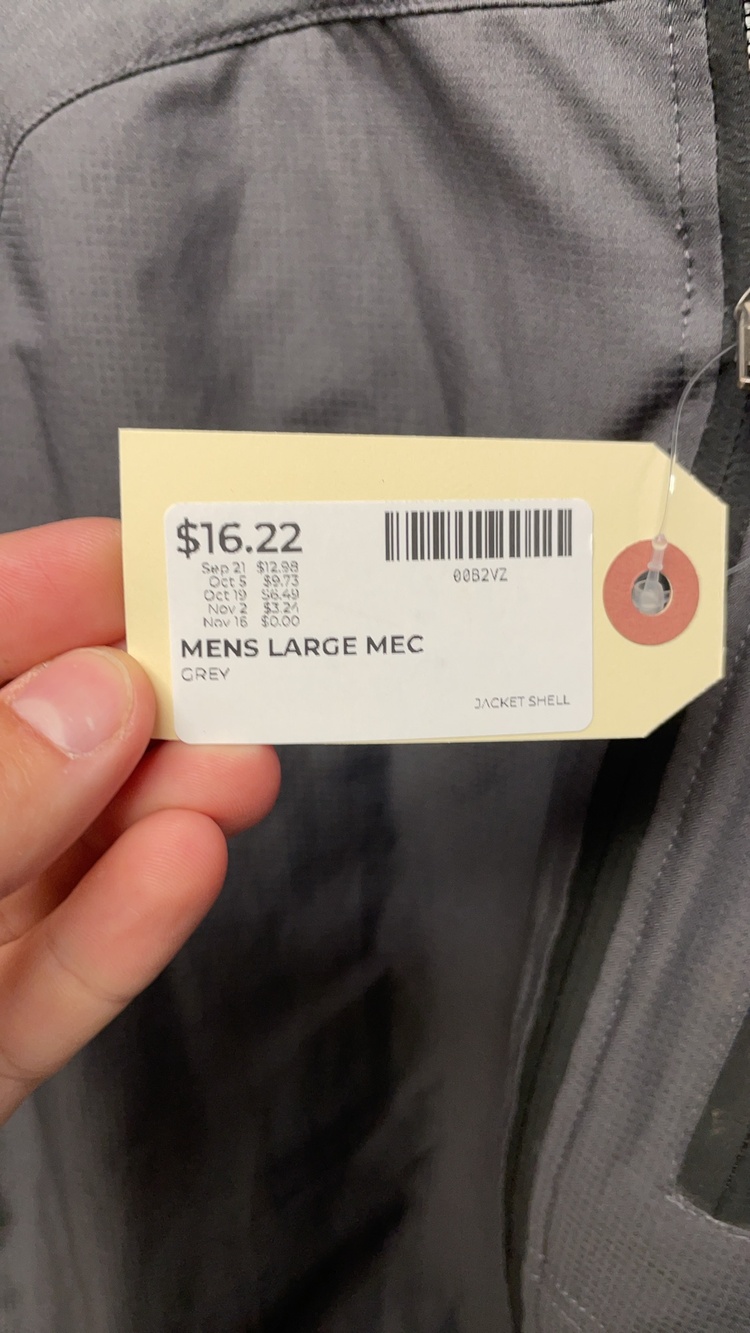 MEC Jacket Shell Mens Large Grey - Picture 4 of 4